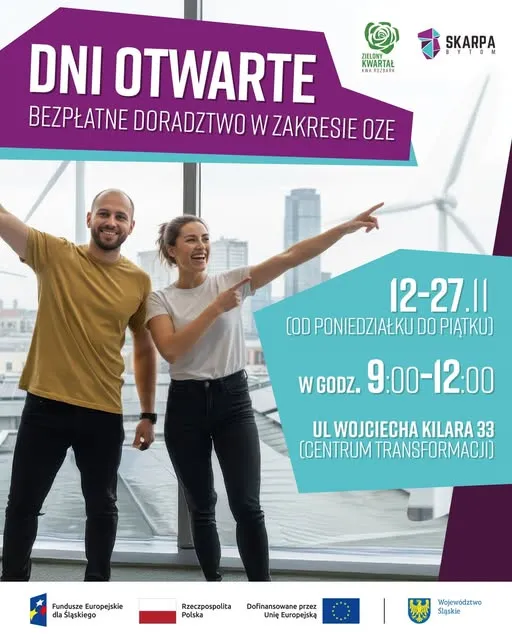 Plakat zapraszający na dni otwarte 12.11-27.11